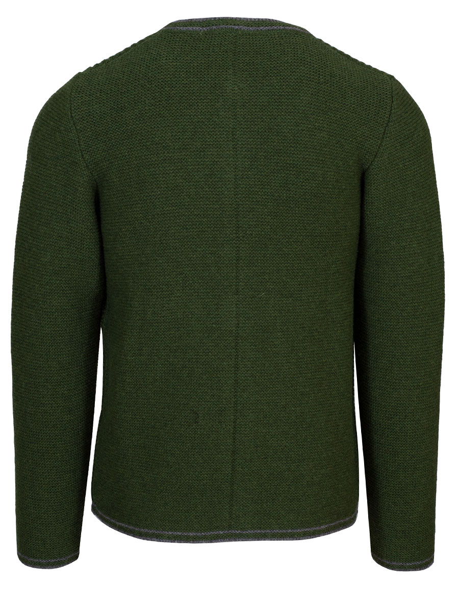 Strickjacke Dominik, grün, graue Einfassung #3