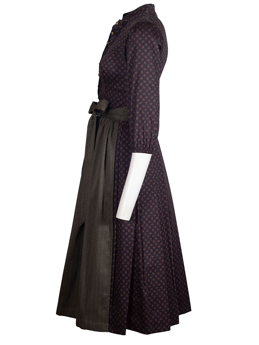 Anno Domini Dirndl und Kleid Gunda, schwarz, geblümt, Stretch, 80lg #5