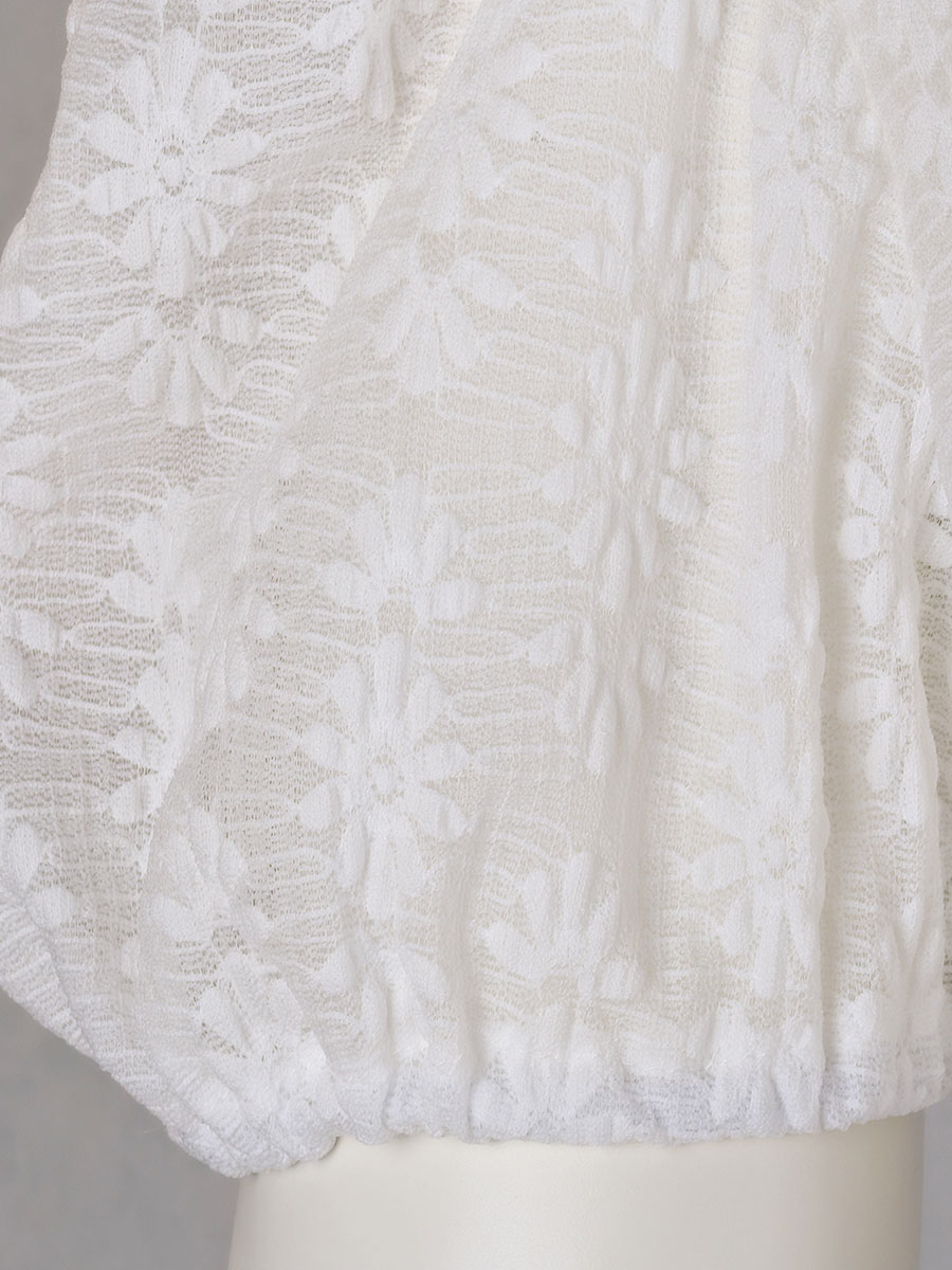 Country Line Spitzenbluse, creme, Puffarm #4