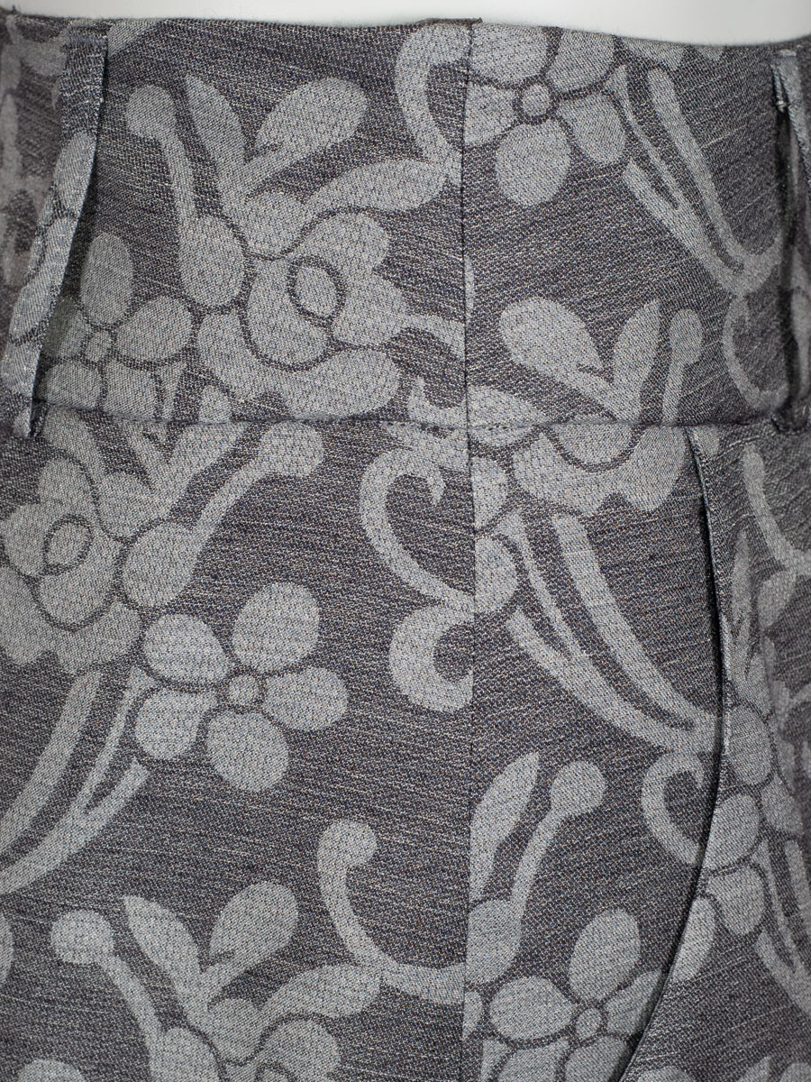 Huber Damenrock Lotta, Blumenmuster, silber/natur #4