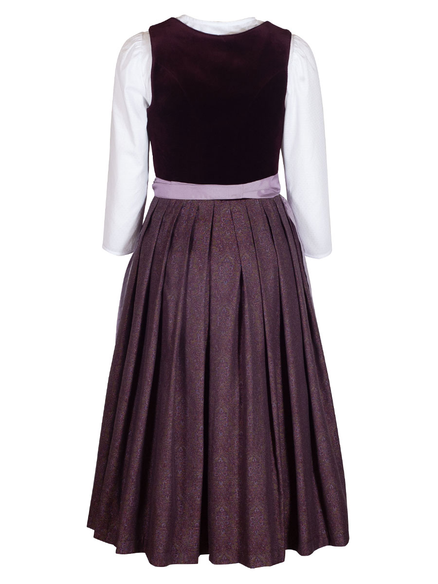 Hammerschmid Wiessee Dirndl, bordeaux, Samtoberteil, 80lg #2