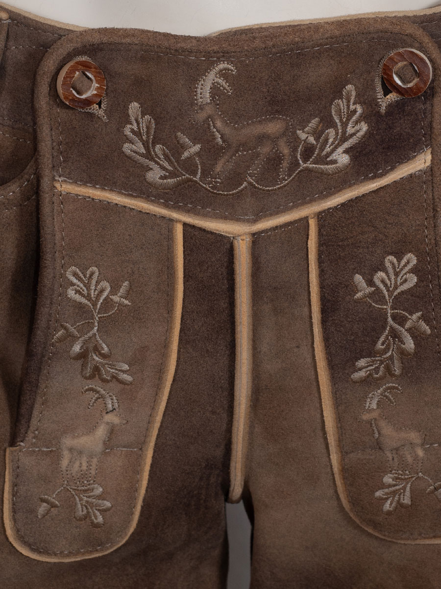 Weinbauer Kurze Lederhose Wildleben, inka-natur, Ziegenvelour #4