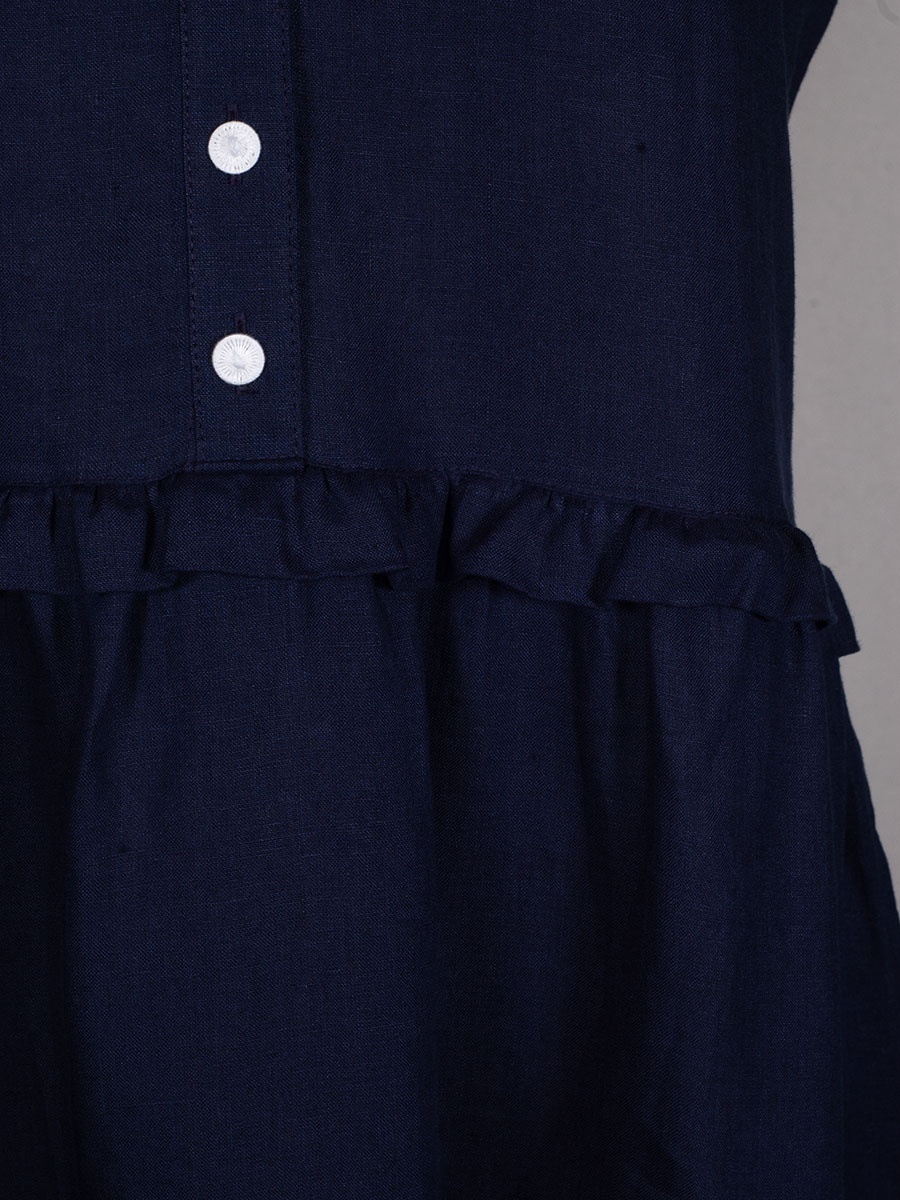Feli und Hans Leinenkleid Klea, lang, marine, Sommerkleid #5