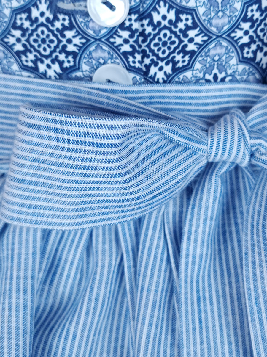 Berwin & Wolff Dirndl, blau, gemustert, 80lg #6