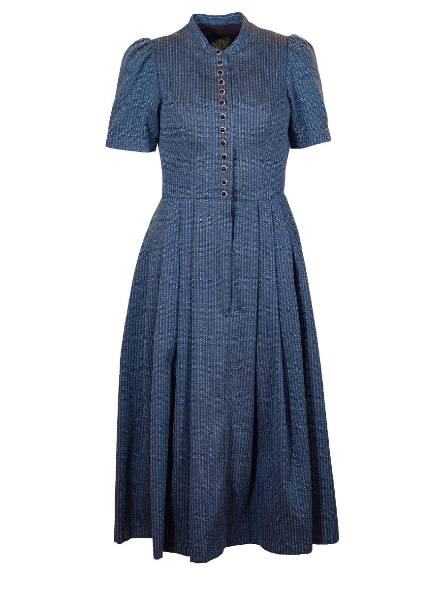 Hammerschmid Burgsee Dirndl, hochgeschlossen, blau, Kleid, 80lg #2