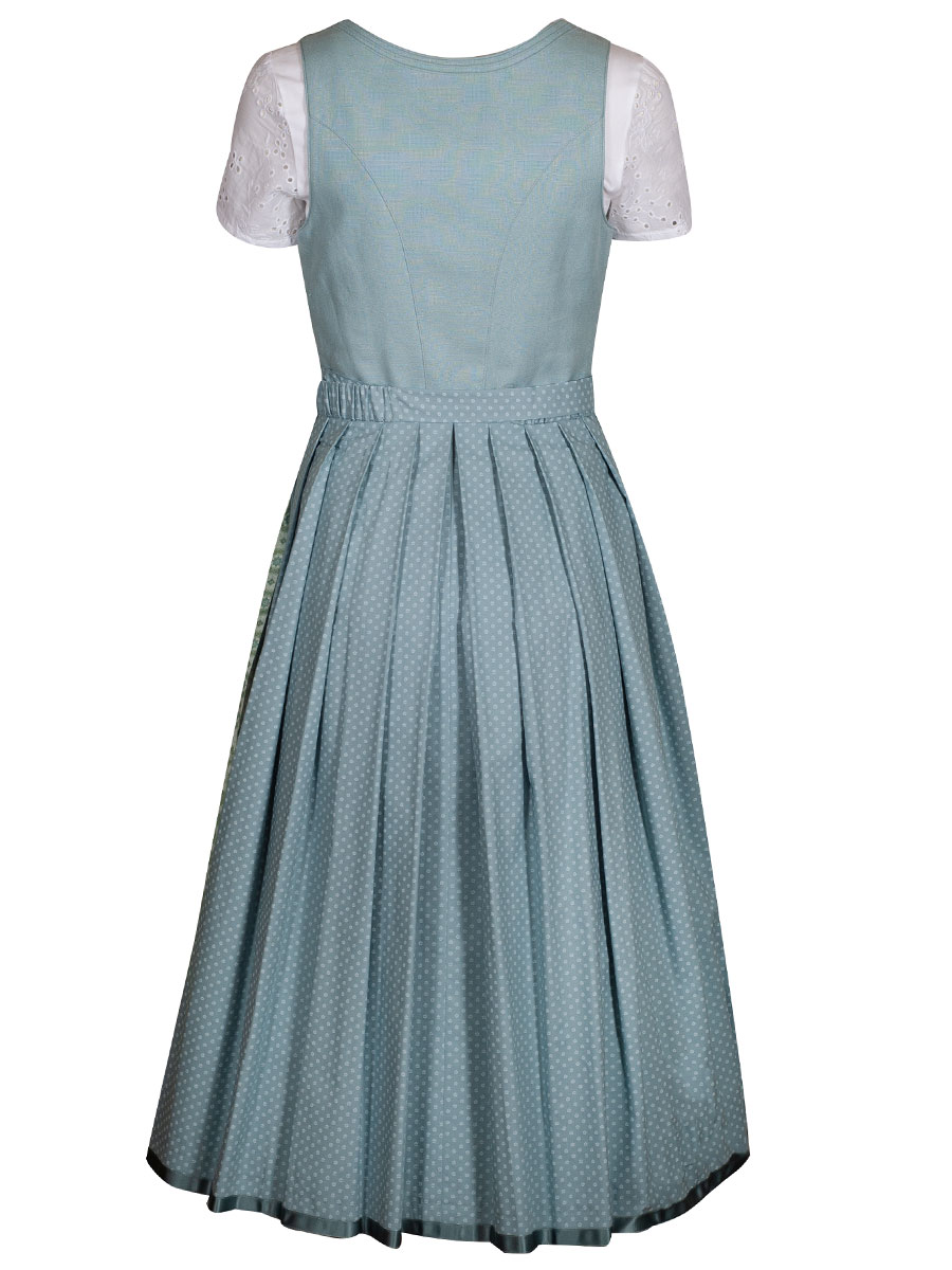 hausg'macht Schliersee Dirndl, Leinen, türkis, 80lg #2