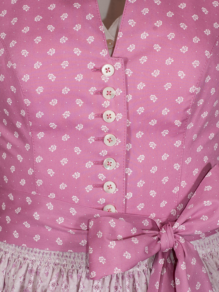 hausg'macht Baumwolldirndl Walchsee, rose, hochgeschlossen, 80cm #3