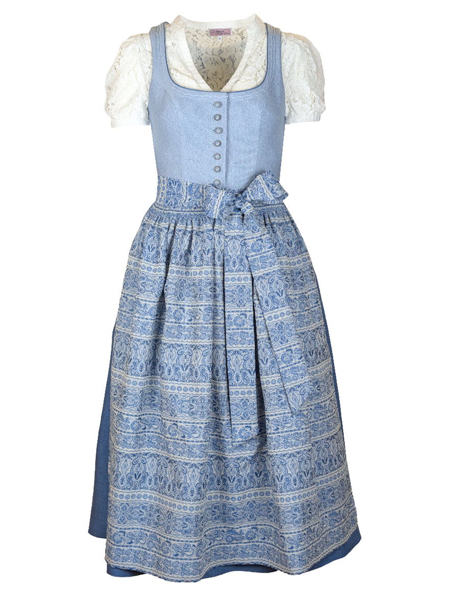 Hammerschmid Dirndl Koflersee, blau gemustert, festlich, 80lg #1