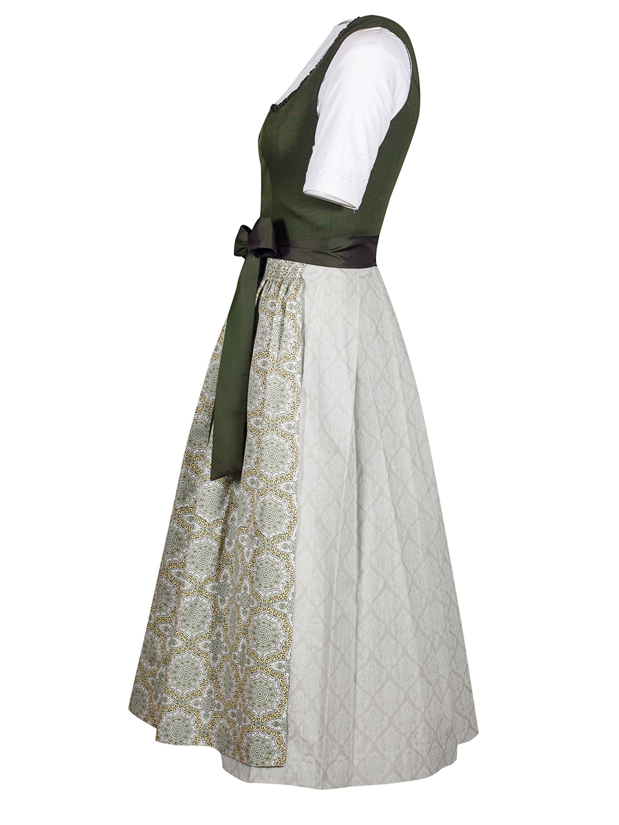 Schloß Orth Dirndl Nina-Q, grün-grau, 80lg #2