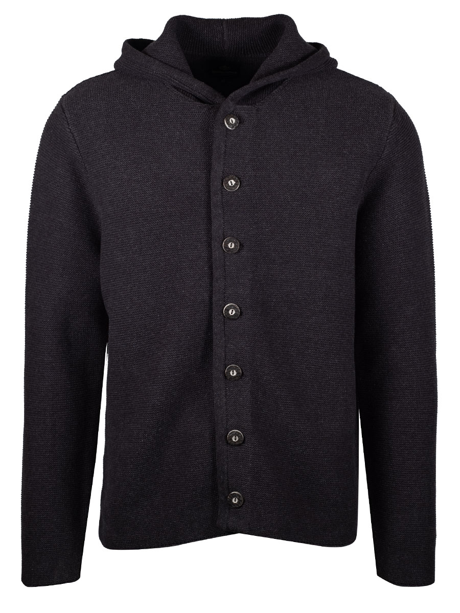 Hammerschmid Tobias Herren Kapuzenstrickjacke, anthrazit #1