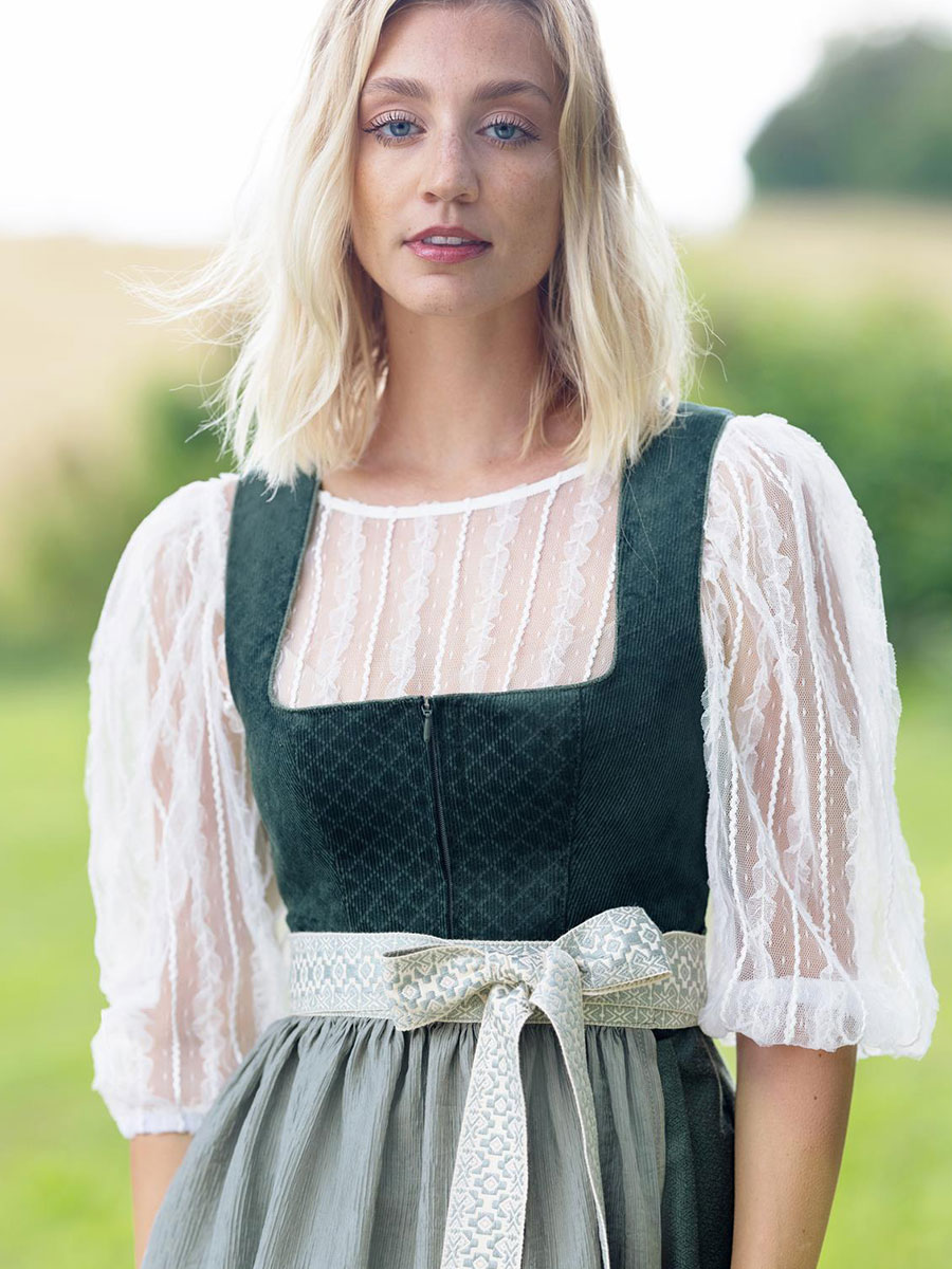 MarJo Cord-Dirndl Berndorf, tannengrün-gischt, 75lg #2