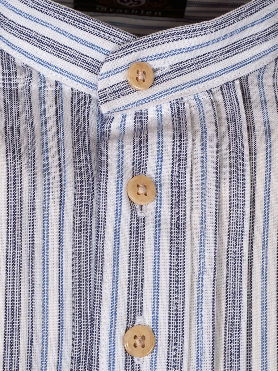 Orbis Herrenhemd, Pfoad, jeans-schwarz, gestreift, Stehkragen, Regular Fit #2