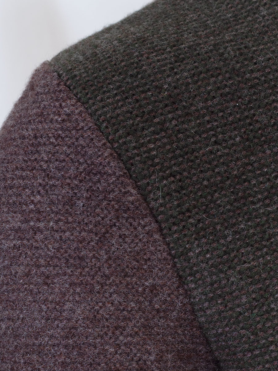 Strickjacke Benno, erde, Vorderseite braun-grün meliert #5