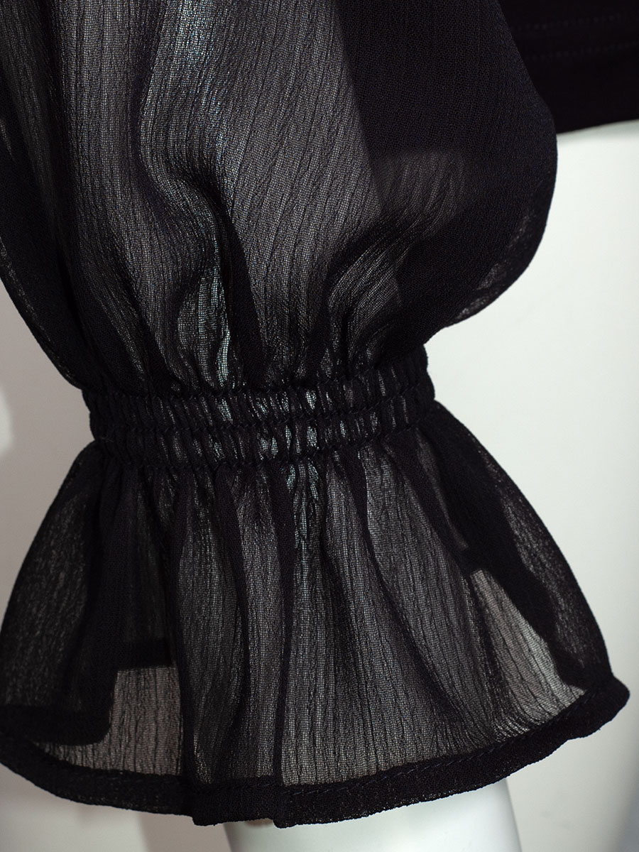 Wenger Damenbluse Irrsee, schwarz, Chiffonärmel #2