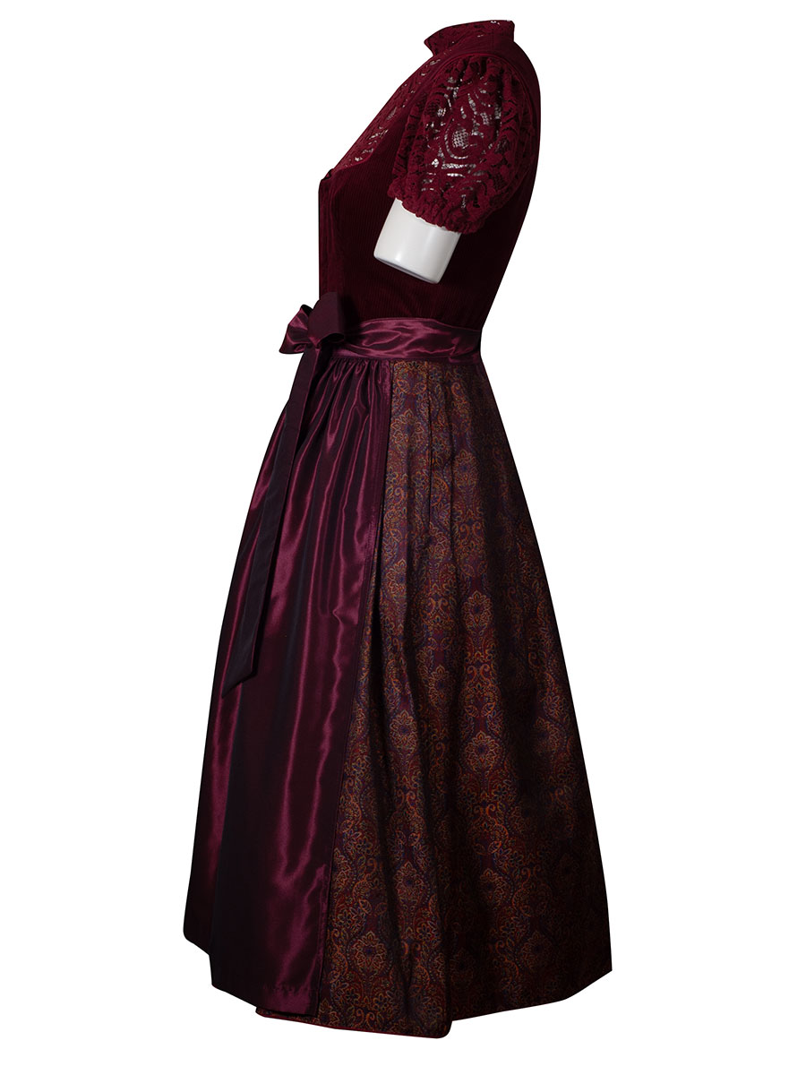 KINGA MATHE Dirndl Neda, bordeaux, Cordmieder, 80lg #2