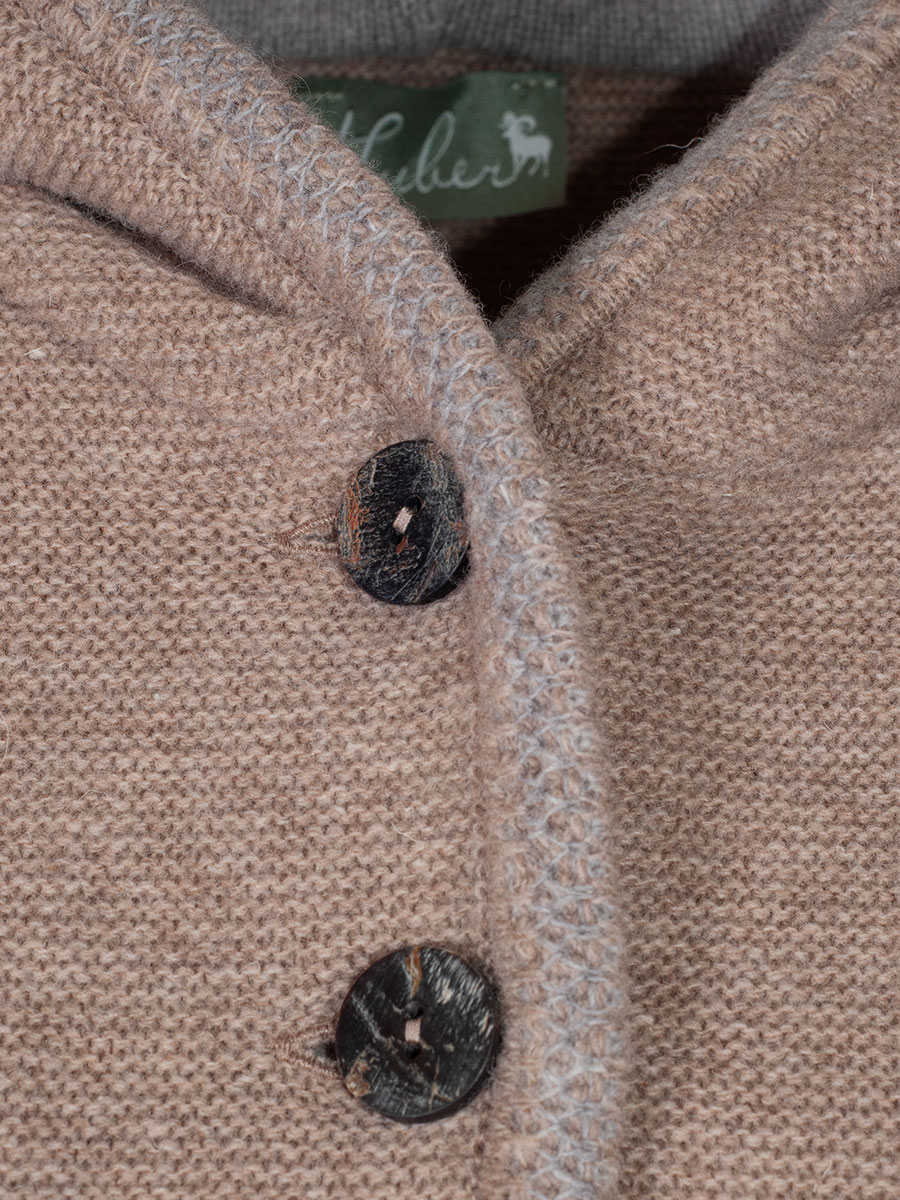 Huber Kapuzen-Strickjacke Marianne, berber-grau #5