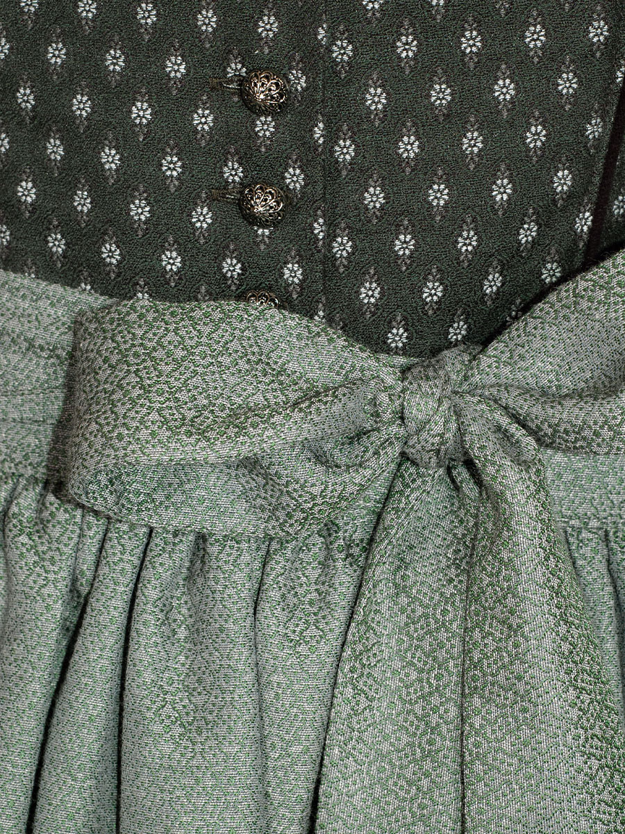 Anno Domini Dirndl Irmgard, festlich, seegrün, Samtborte, 70lg #4
