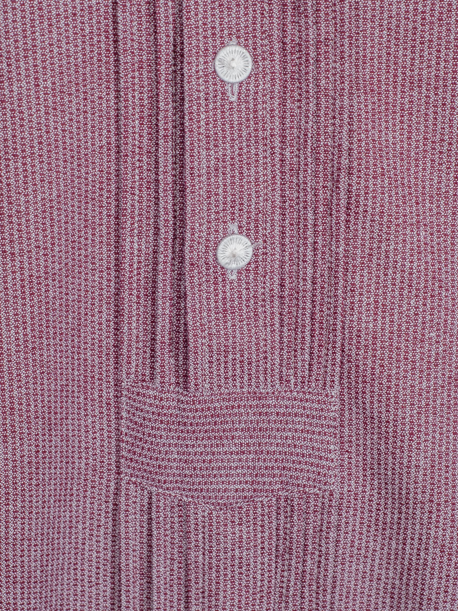 Orbis Trachtenhemd, Pfoad, mittelrot, meliert, Slim Fit, Stehkragen #4
