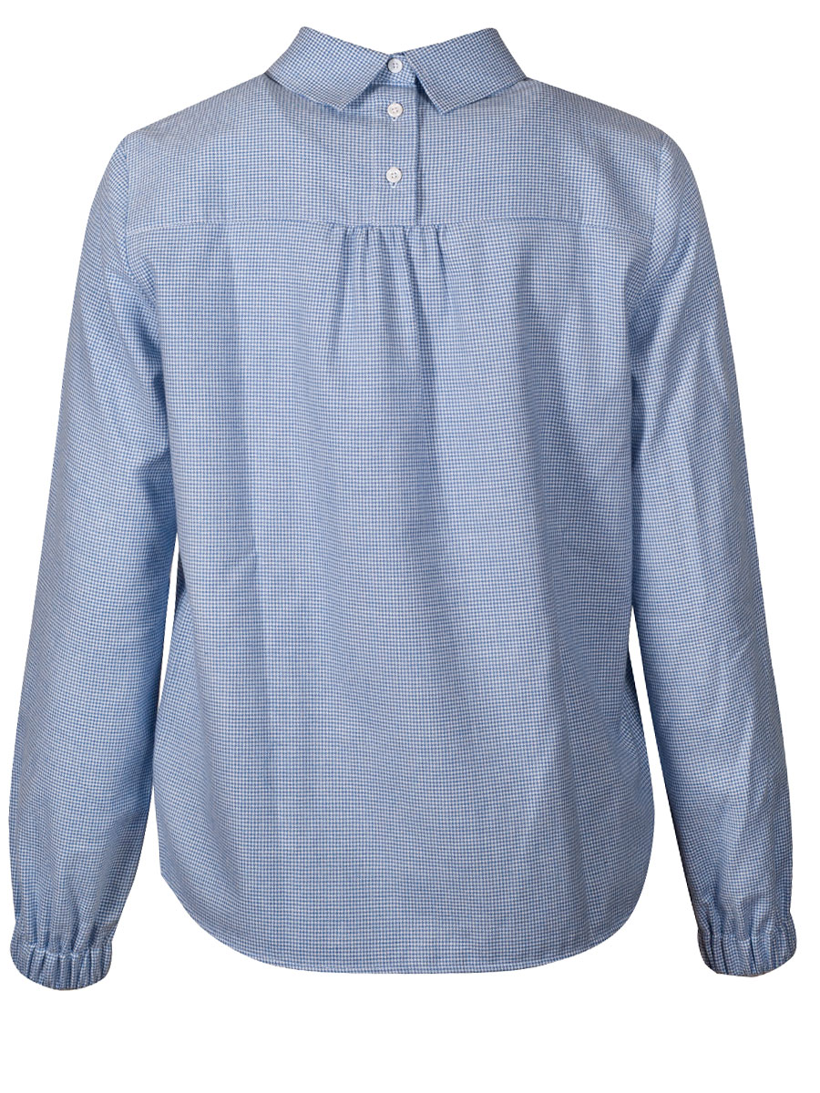 Wallmann Flanellbluse Damen,hellblau, kariert, Langarm #2