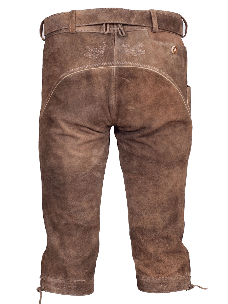Spieth & Wensky Vittorio Lederbundhose, Wildbock, biber, mit Gürtel #3