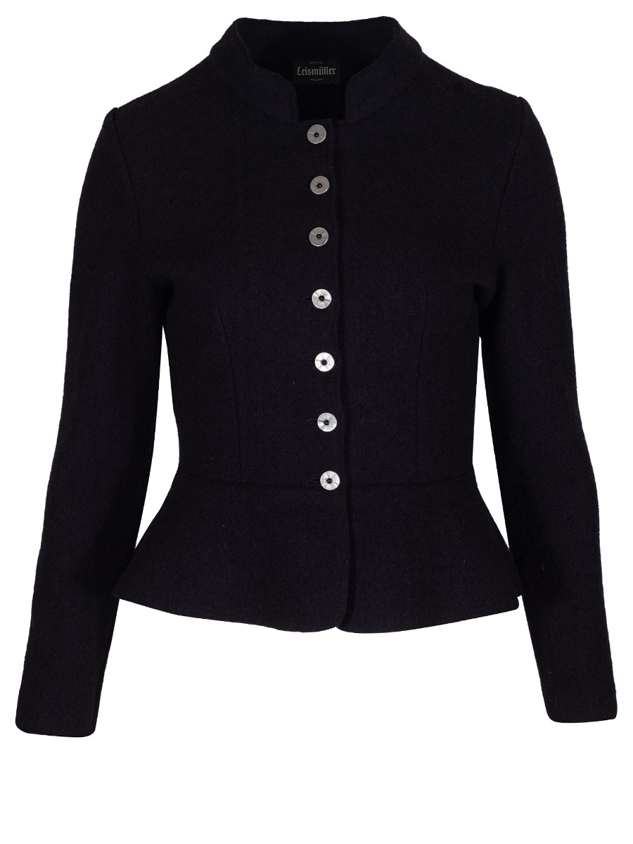 Boos Walkjacke mit Schoßerl, schwarz #1