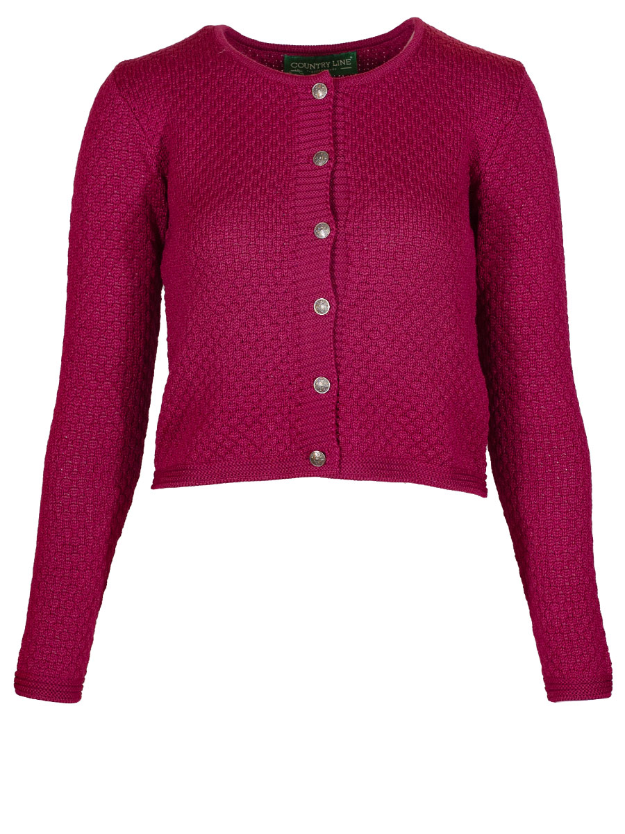 Country Line Strickjacke pink, kurz, Rautenmuster #1
