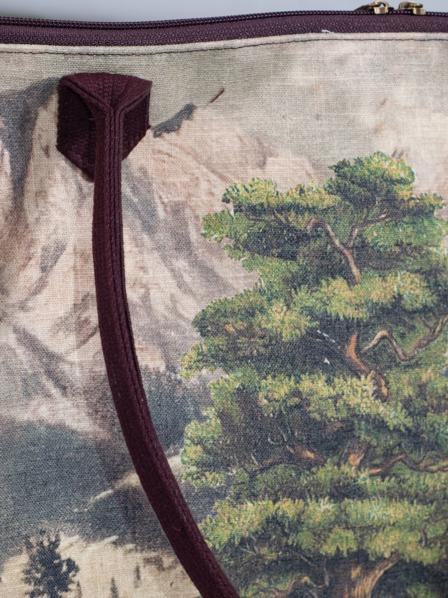 Guido Schultertasche, Travel, Motiv Kraftbaum, Leinen #5