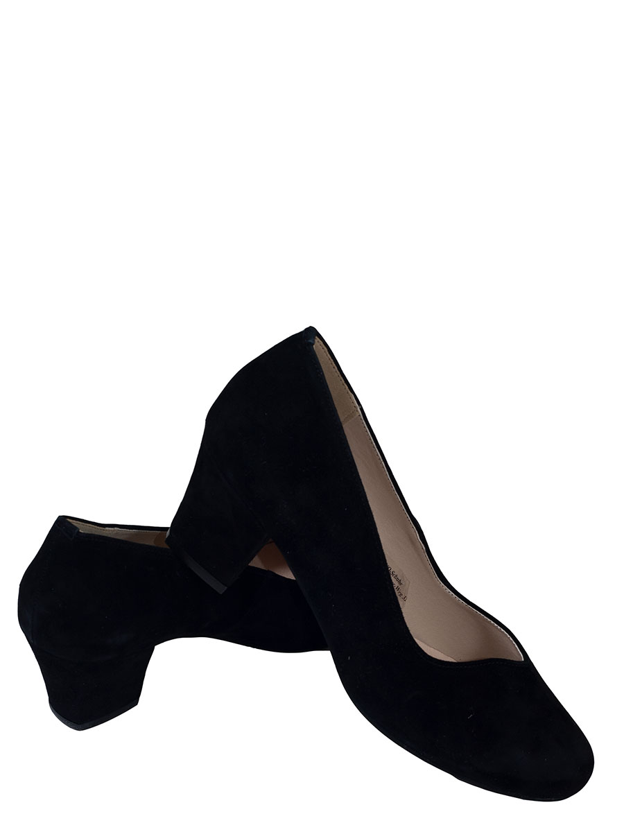 Esgano Schuhe, Trachtenpumps, schwarz, Wildleder, schlicht #1