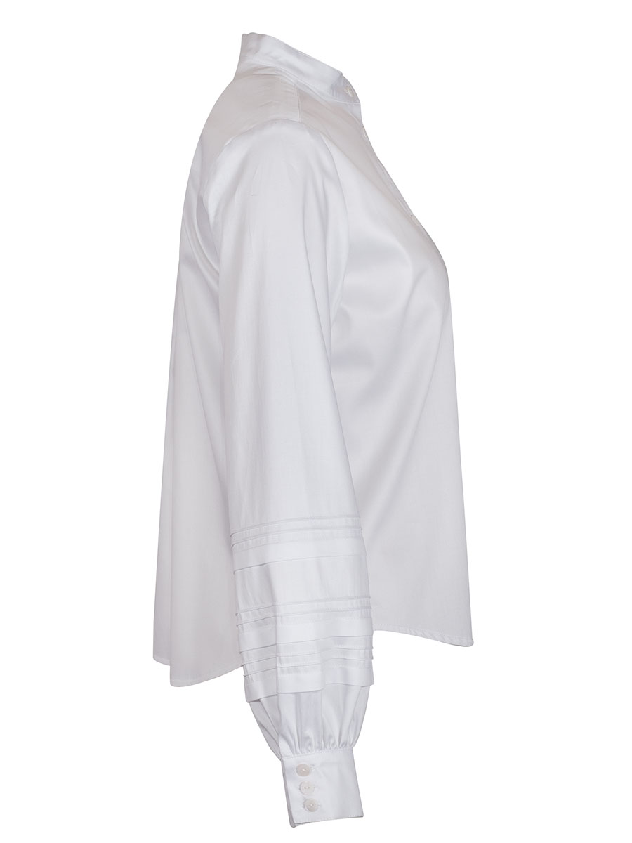 Feli und Hans Damenbluse Briana, weiß, Langarm #2