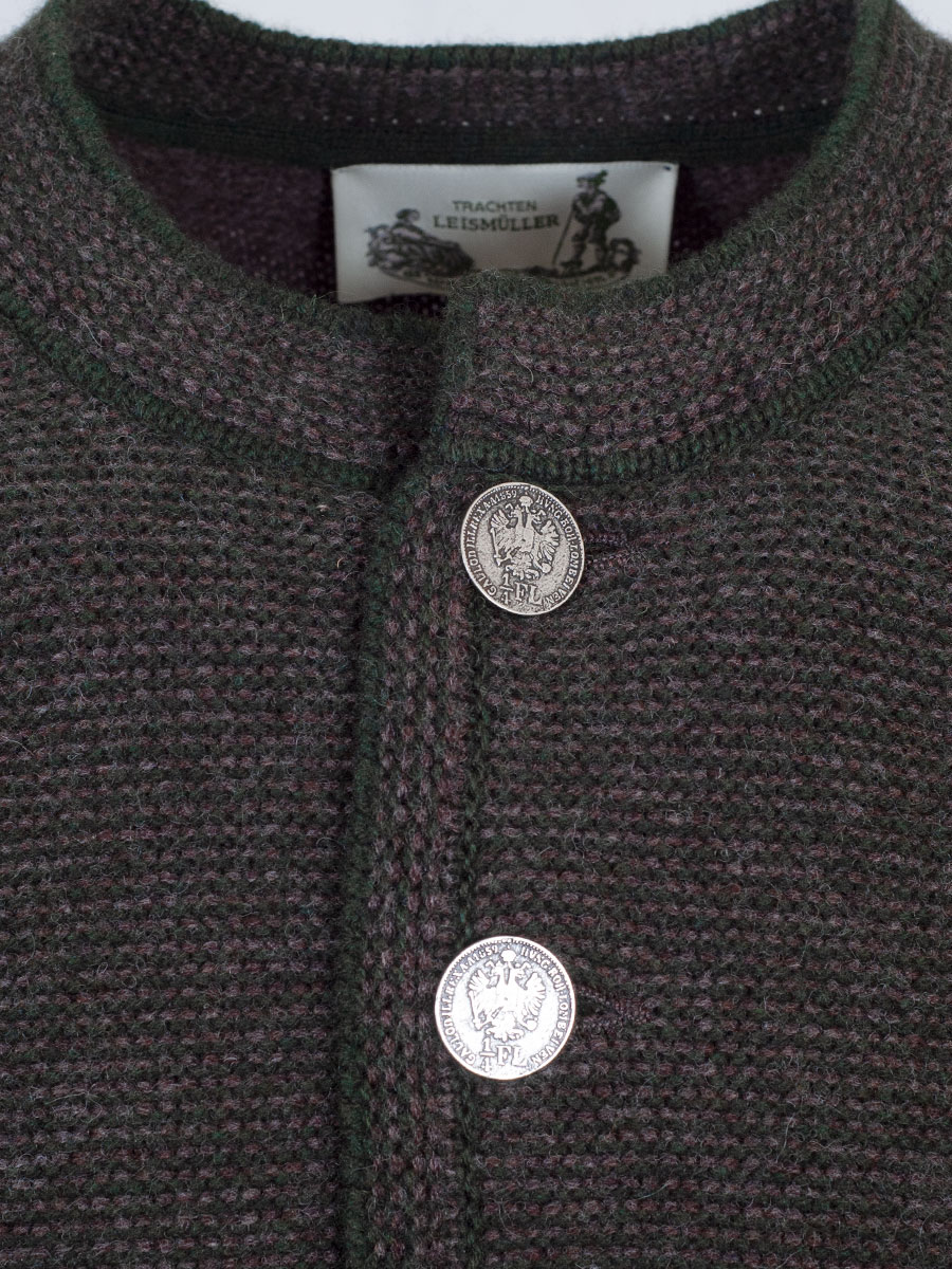 Strickjacke Benno, erde, Vorderseite braun-grün meliert #4
