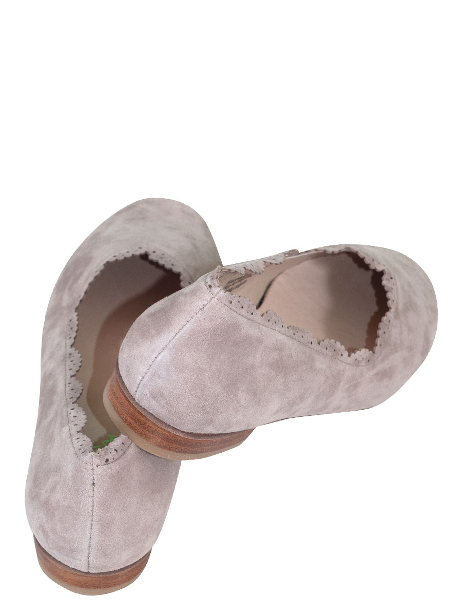 Esgano Schuhe, Ballerina, stein, Wildleder #4