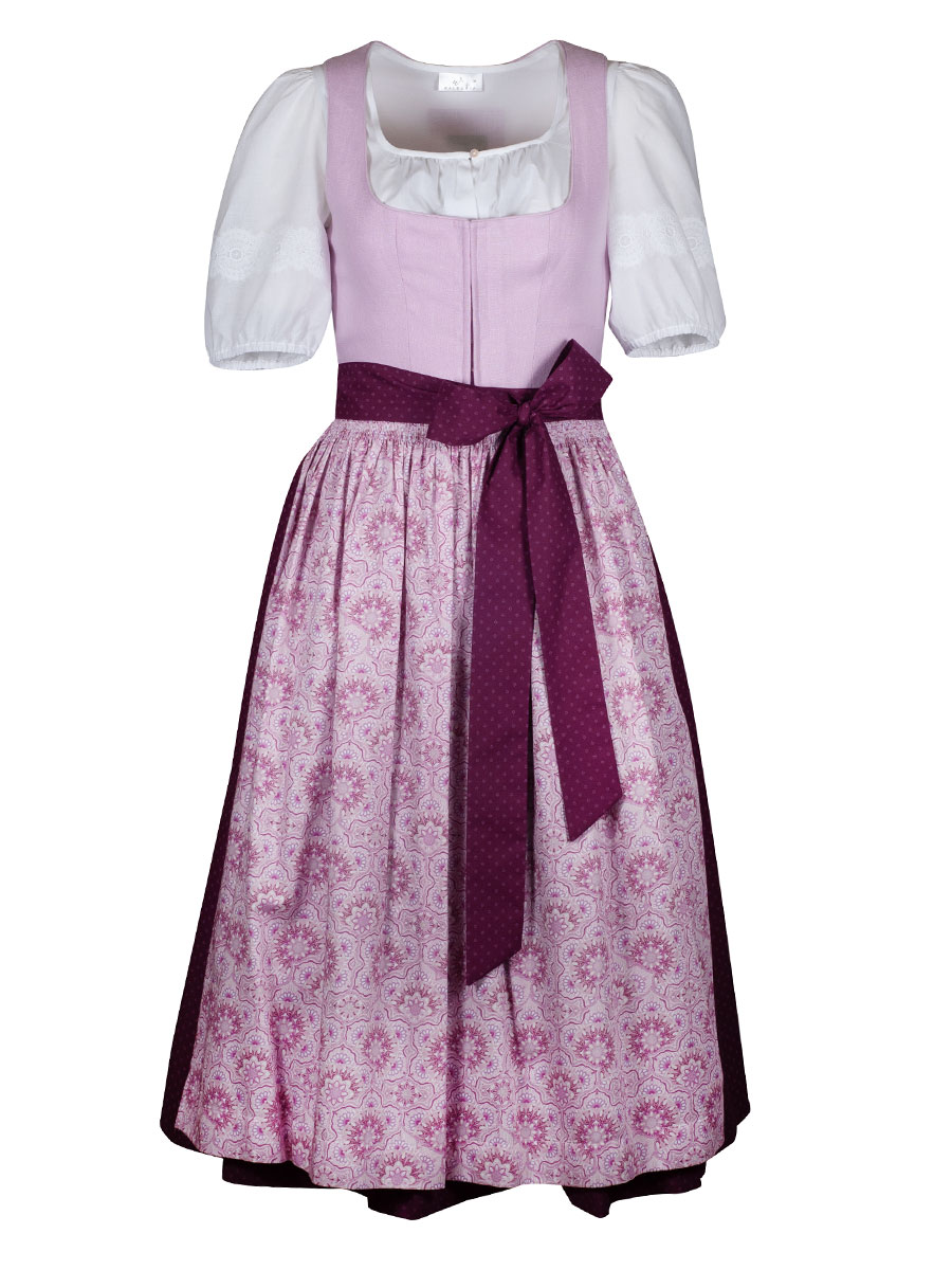 hausg'macht Dirndl Plattensee, pink gemustert, 80lg #1