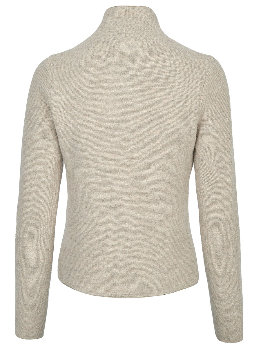 Stapf Strickjacke Dorika, kiesel, Abschlüsse rolliert #3