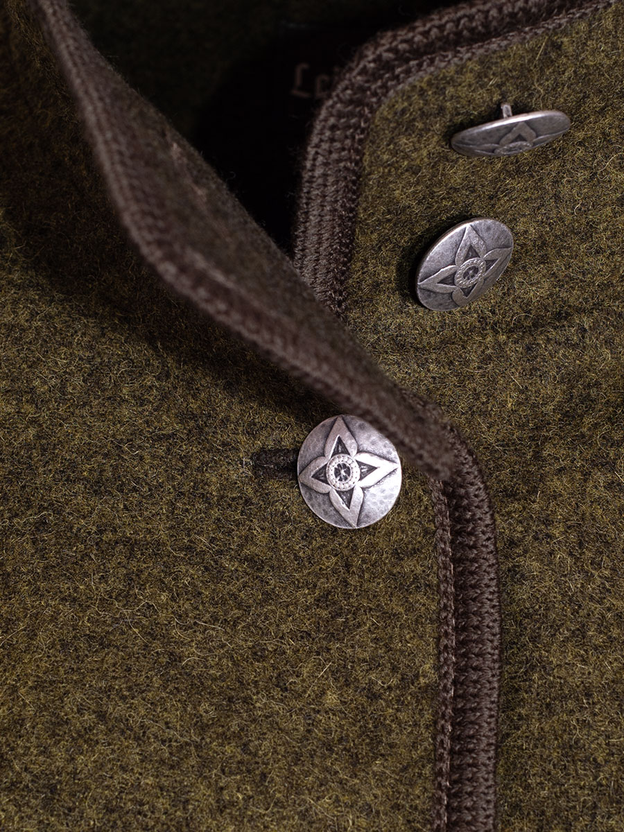 Schloß Orth Kurzmantel Frauke, oliv, Flauschloden #6