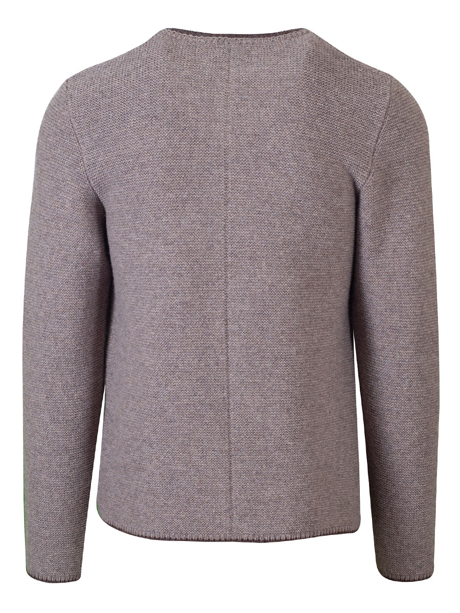 hausg'macht Strickjacke Fridolin schlamm, Rautenmuster, Hirschhornknöpfe #2