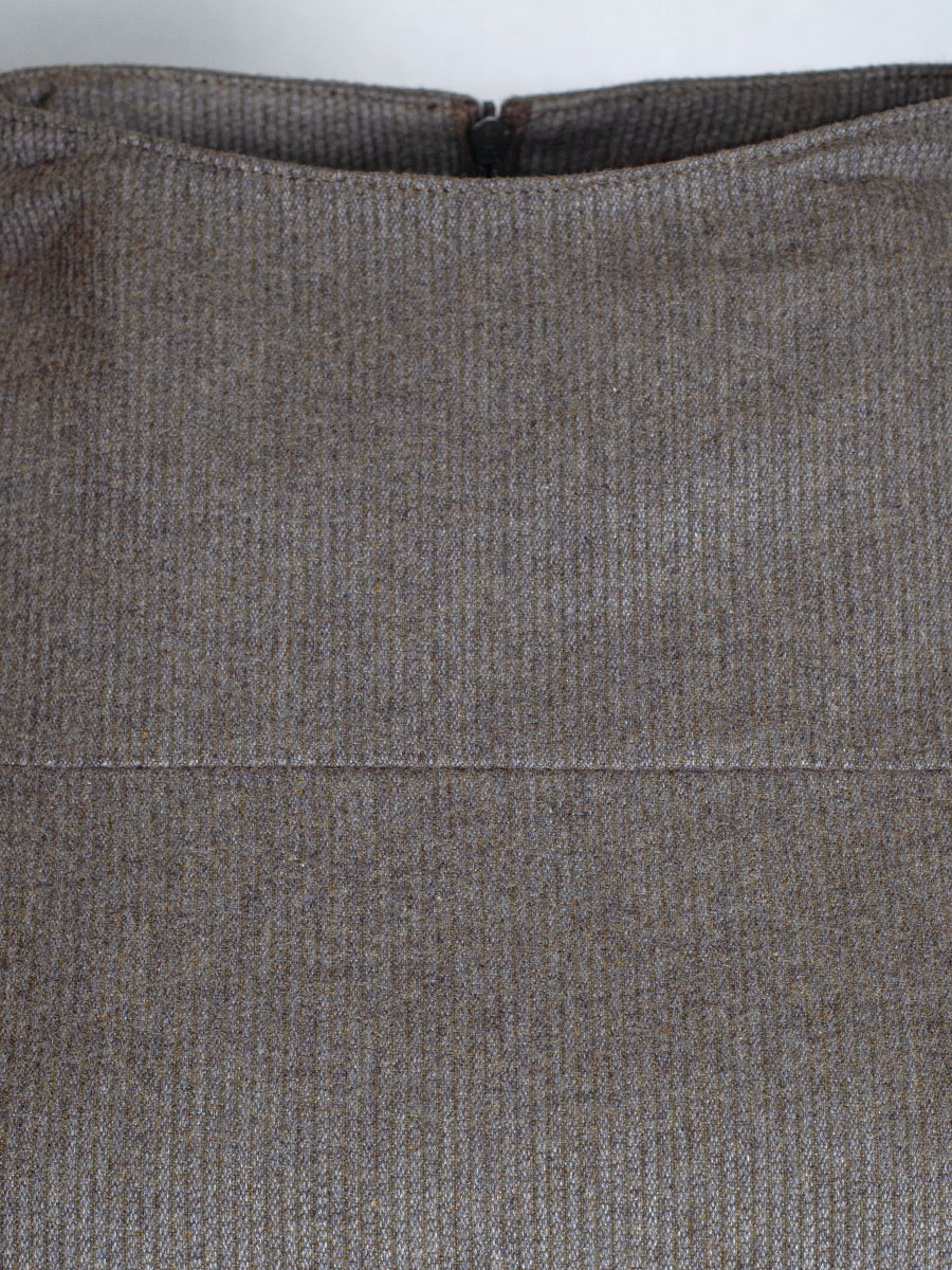 Feli und Hans Damenkleid Kezia, hochgeschlossen, oliv-anthrazit, Gürtel #4