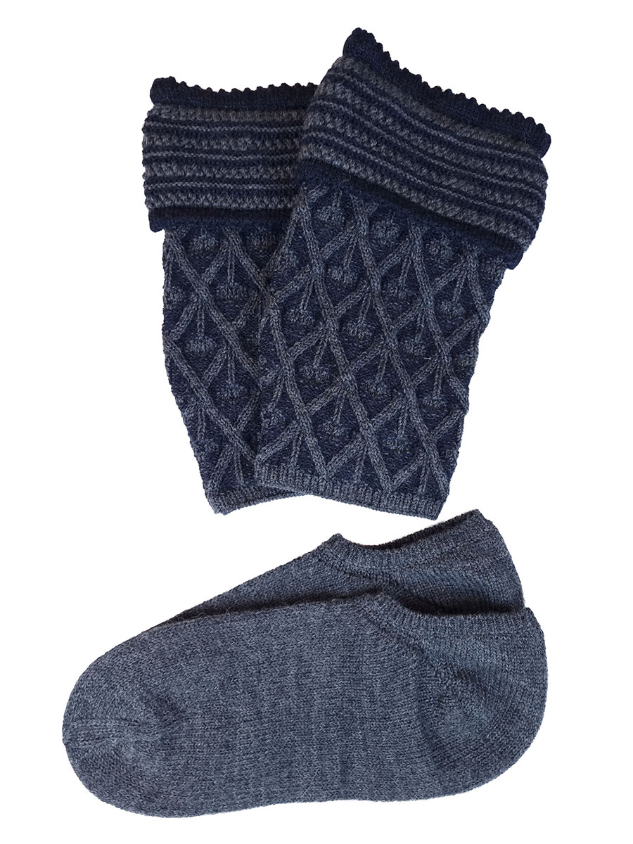 Gottseidank Loferl Badersee, asphalt-carbonblau mit Socken #4