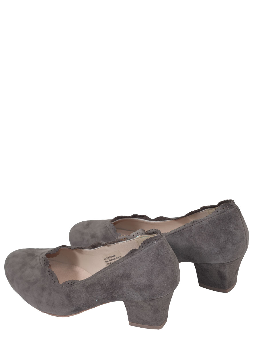 Esgano Schuhe, Trachtenpumps, grau, Wildleder #4