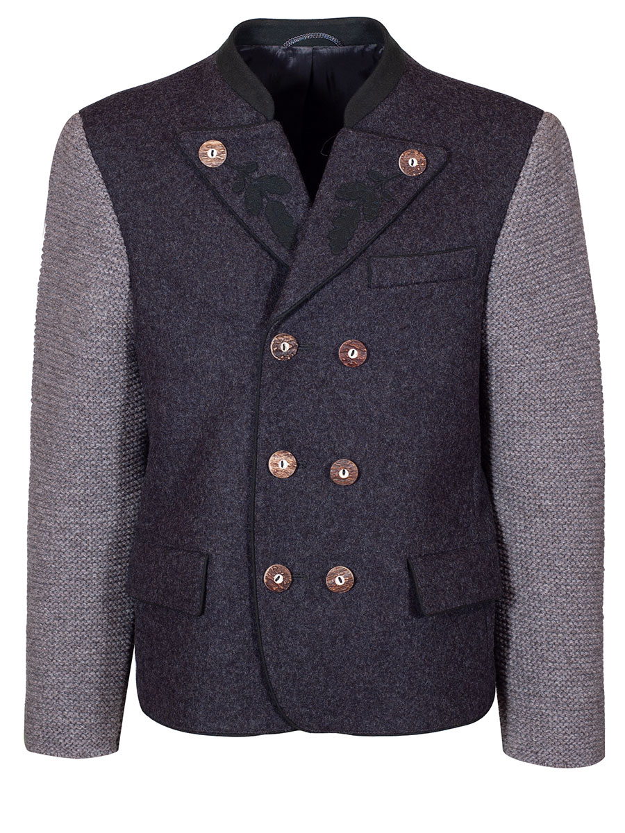 Reversjoppe Tölz mit Strickarm grau, Lodenjoppe, hochwertig #1