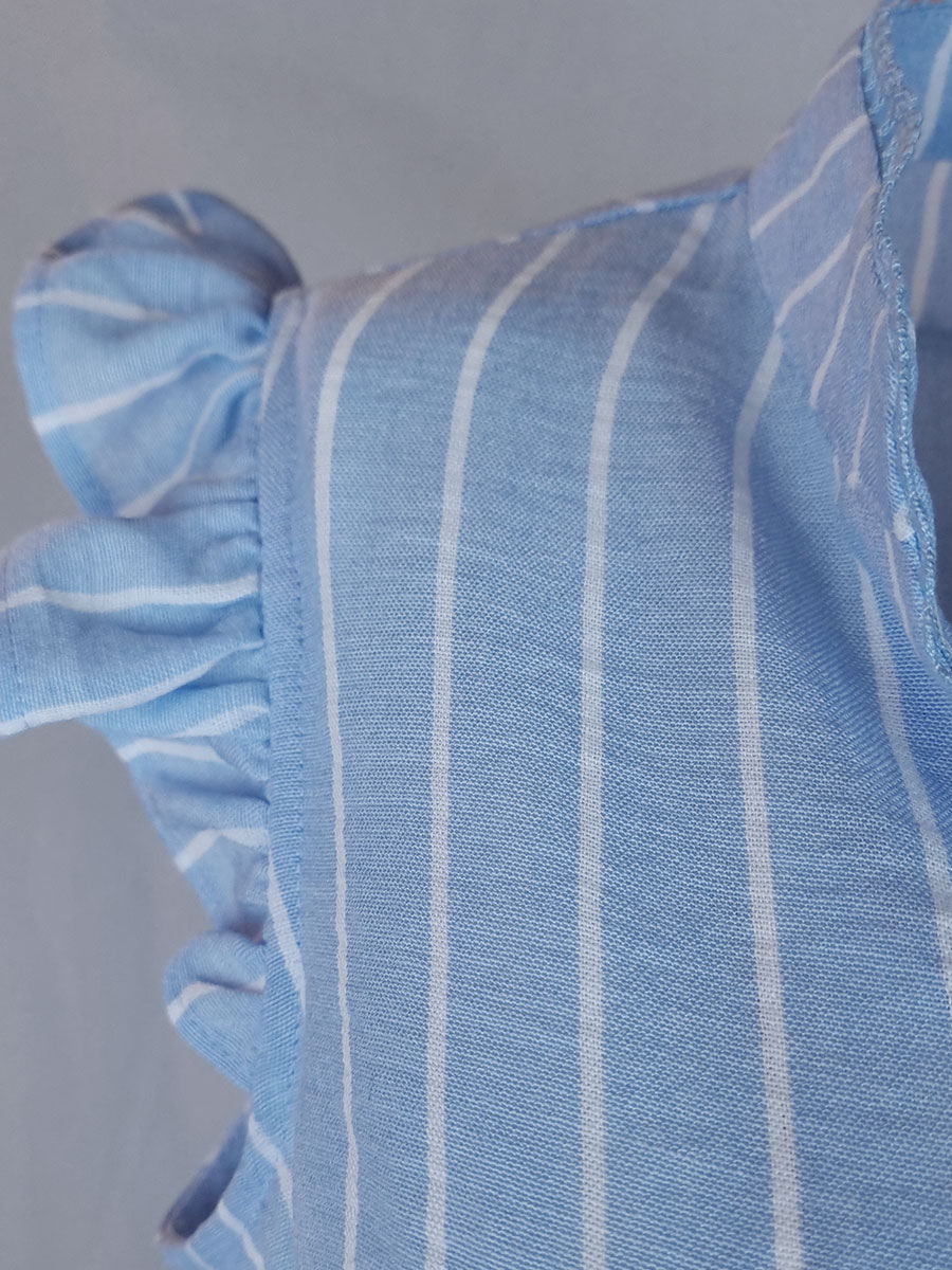 Berwin & Wolff Bluse, hellblau gestreift, Flügelarm #3