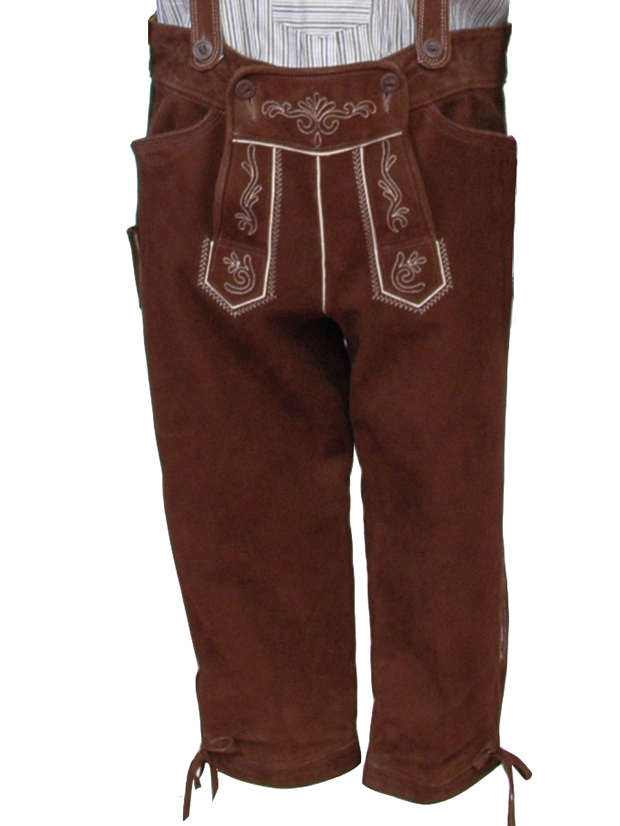 Kniebundlederhose Ruhpolding altbraun #1