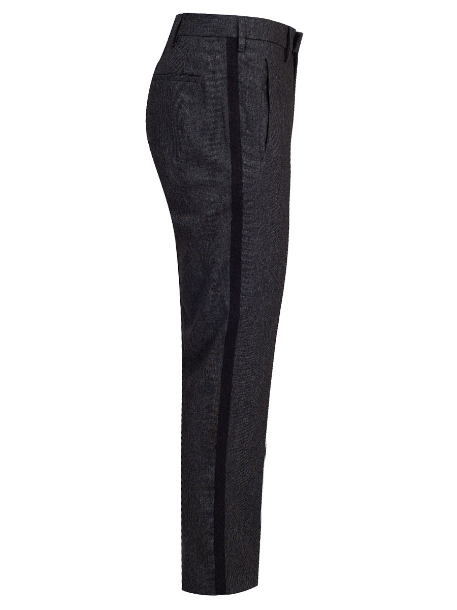 Lodenhose Schondorf, grau melierte, elegant, seitliche Streifen #2
