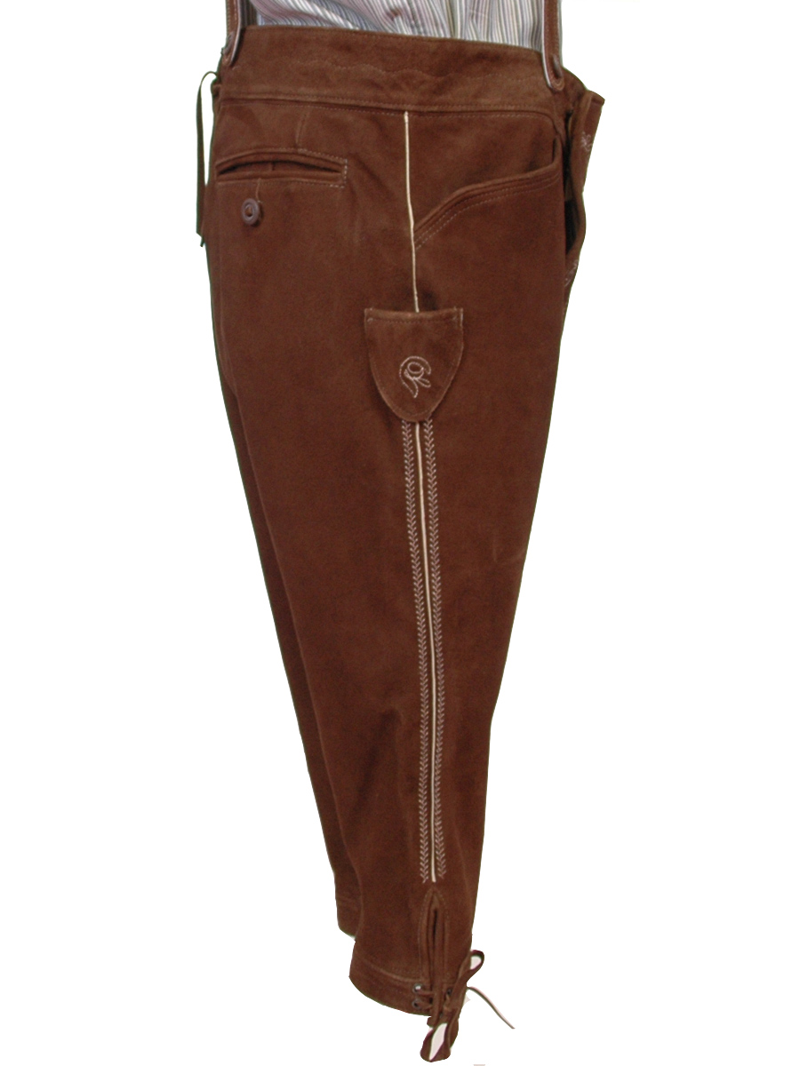 Kniebundlederhose Ruhpolding altbraun #2