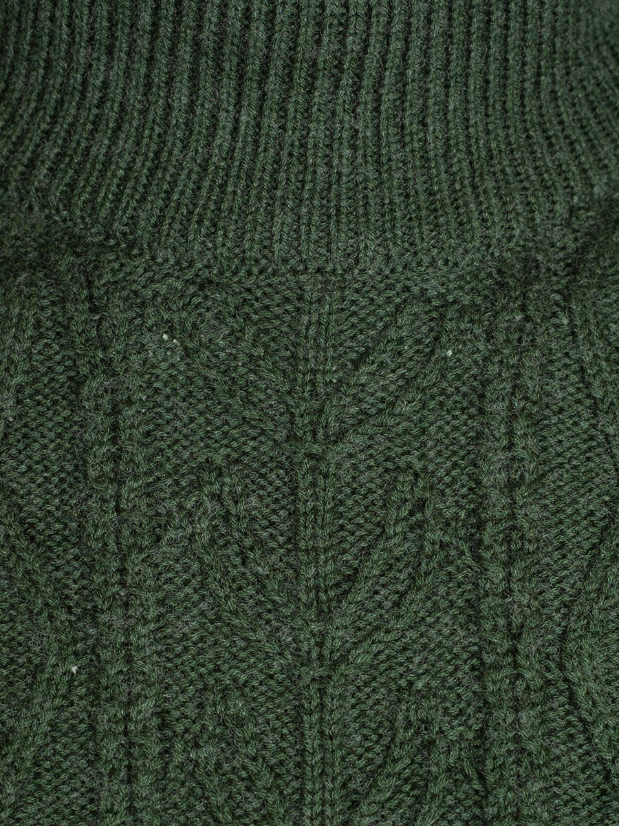 Feli und Hans Damen Strickpullunder Pearl, tannengrün, Zopfmuster #4