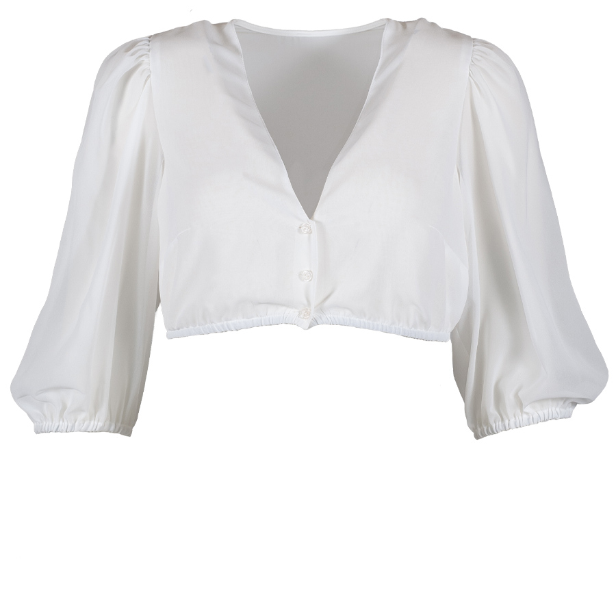 Waldorff Dirndlbluse, luftig, Puffarm, creme #1