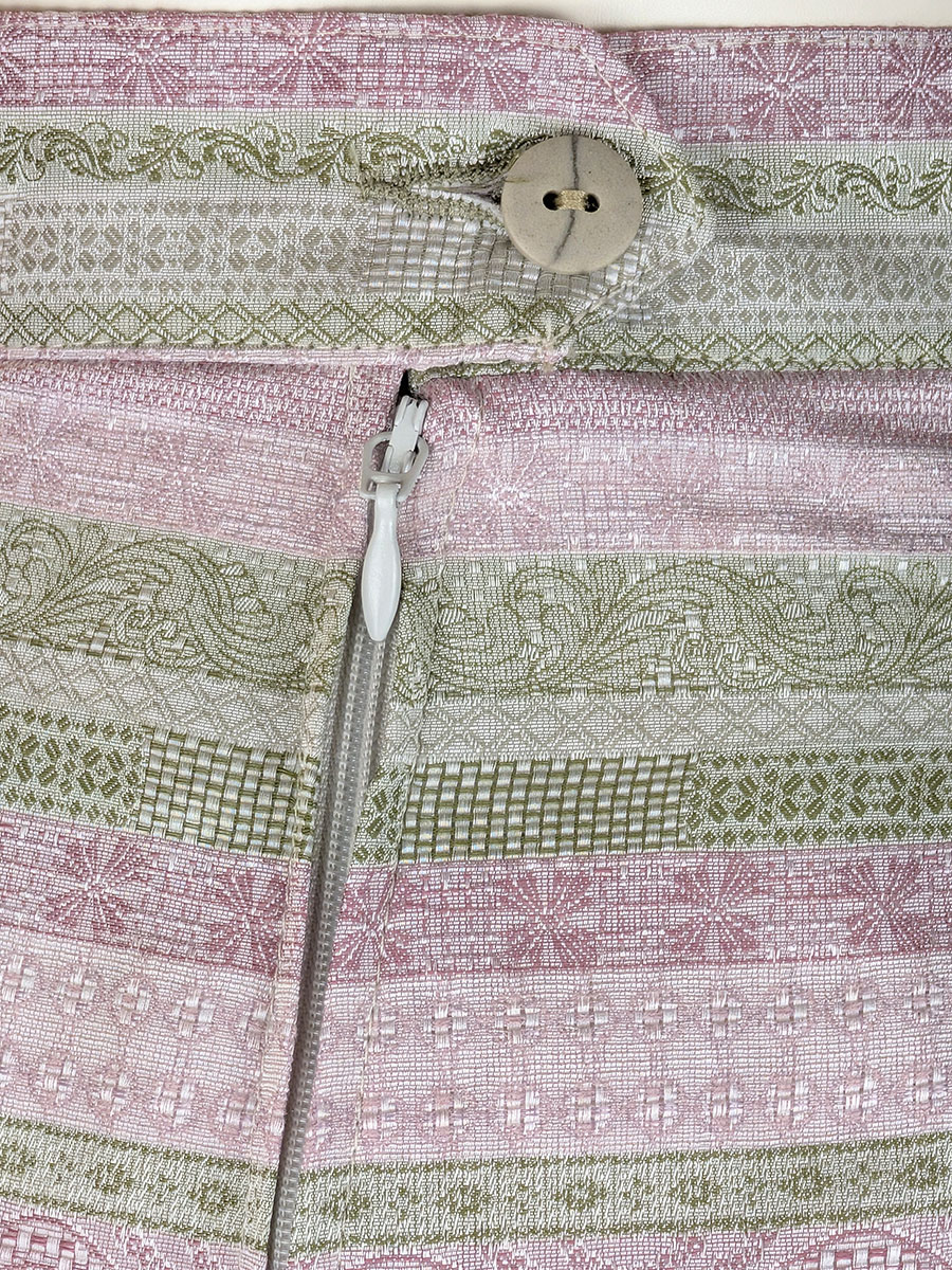 Kaiseralm Faltenrock Hetty, rosé-grün, gestreift #4