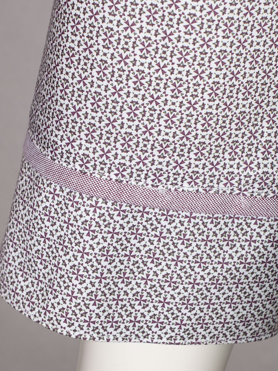 Anna Damenbluse weinrot, 3/4-Arm, gemustert #4