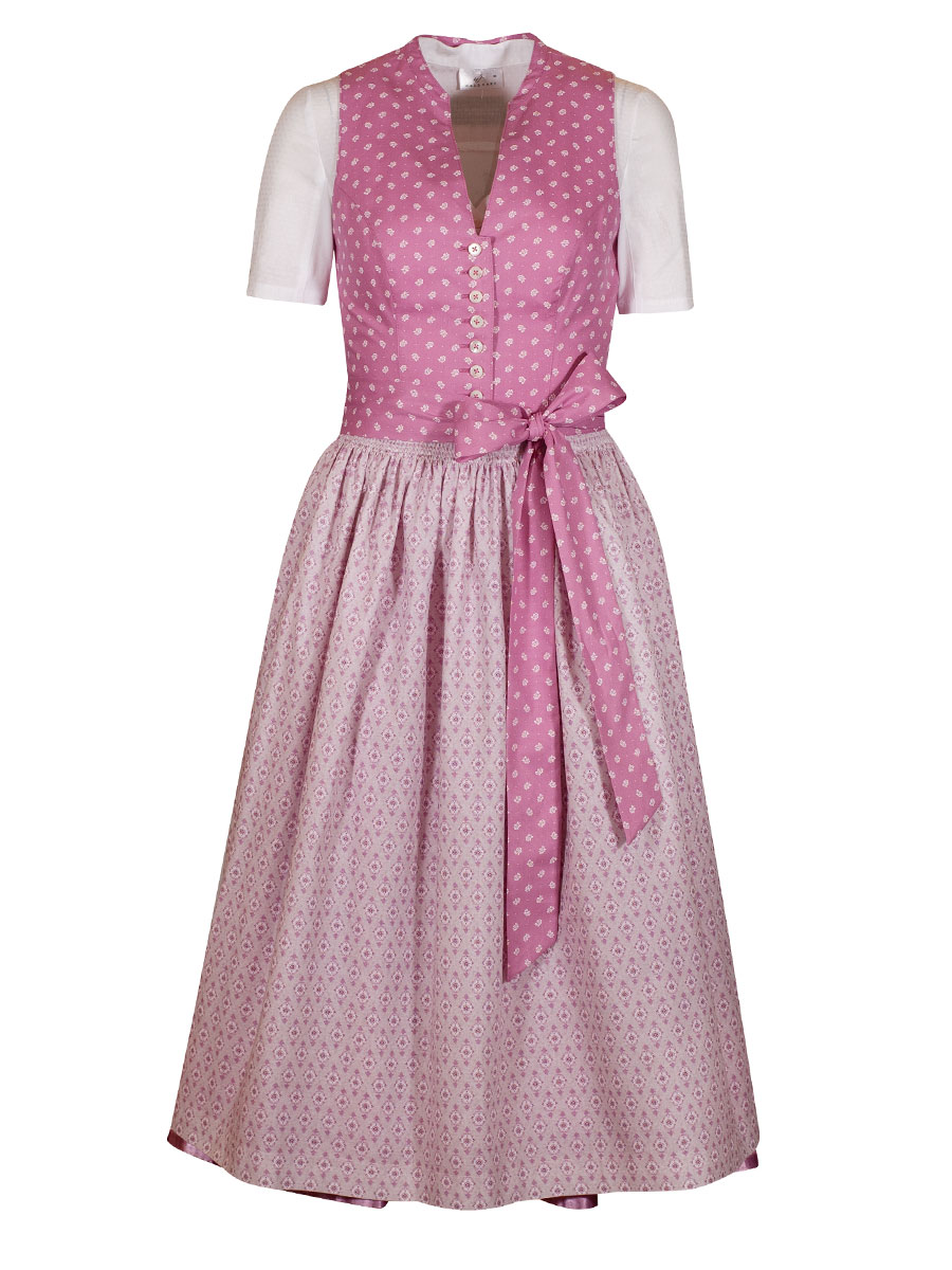 hausg'macht Baumwolldirndl Walchsee, rose, hochgeschlossen, 80cm #1