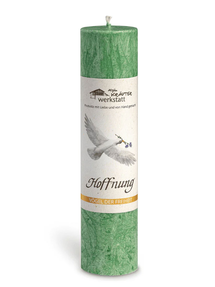 Allgäuer Heilkräuter Kerze, Hoffnung, grün #1