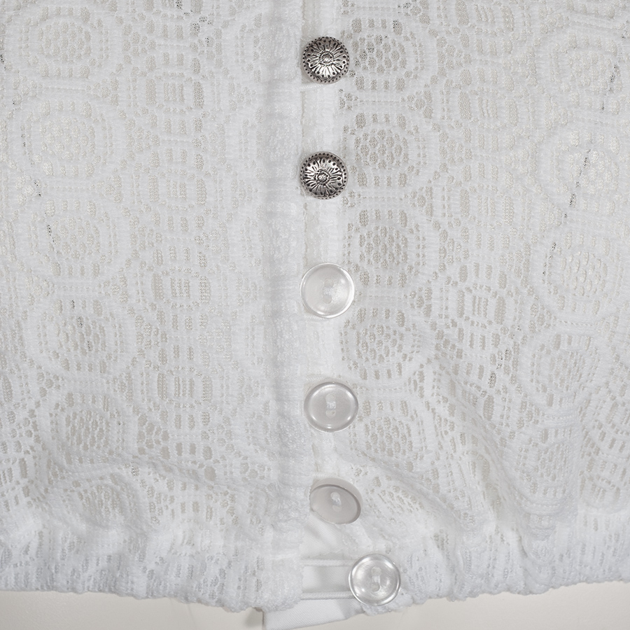 Country Line Dirndlbluse weiß, Spitze, transparent, 3/4-Arm #4